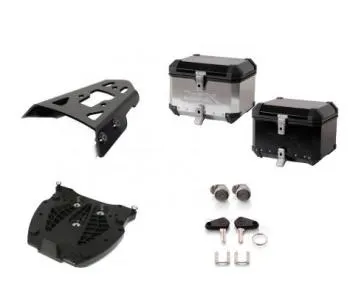 Kit completo di telaio e bauletto 38 litri Trax ® EVO in alluminio nero o argento - DUCATI Multistrada 1200