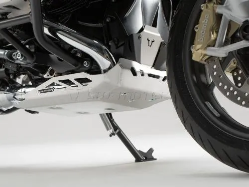 Paracoppa / paramotore (protezione sottoscocca) in alluminio colore argento - BMW R 1200 R / RS