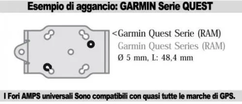 Supporto porta GPS con QUICK-LOCK specifico - KTM 1050 1090 1190 Adventure / R