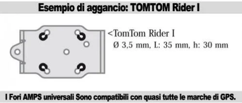 Supporto porta GPS con QUICK-LOCK specifico - KTM 1050 1090 1190 Adventure / R