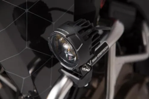 Faretti moto LED - EVO FOG LIGHT (fendinebbia) colore nero con cablaggio completo e interruttore