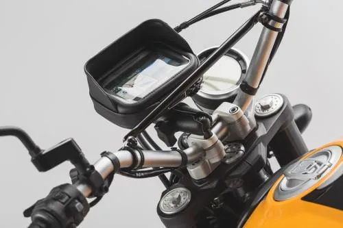 Kit universale supporto GPS Smartphone per manubri e specchietto con borsina Navi Case Pro M (Interno: 131 mm x 96 mm x 38 mm - Esterno: 135 mm x 100 mm x 42 mm)