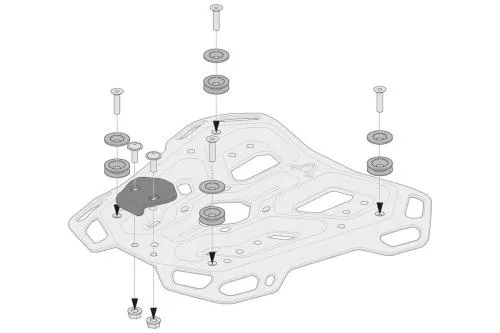 Kit adattatori per portapacchi ADVENTURE-RACK per bauletti TRAX ADV / ION / EVO