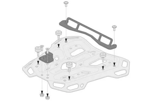 Kit adattatori per portapacchi ADVENTURE-RACK per bauletti SHAD 1