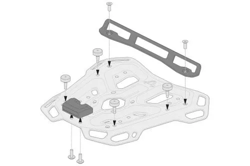 Kit adattatori per portapacchi ADVENTURE-RACK per bauletti SHAD 2