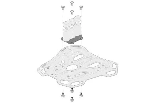 Kit adattatori per portapacchi ADVENTURE-RACK per bauletti RotopaX