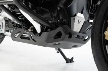 Paracoppa / paramotore (protezione sottoscocca) in alluminio nero - BMW R 1250 R / RS