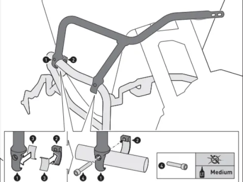 Protezione tubolare superiore serbatoio - HONDA CRF1100L Africa Twin