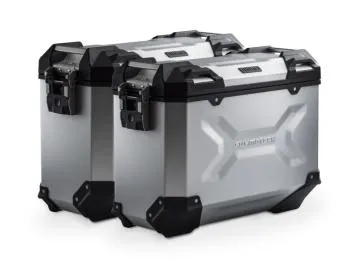 Kit borse laterali in alluminio TRAX ADVENTURE 37 / 37 litri colore argento, telai PRO - Moto Morini X-Cape