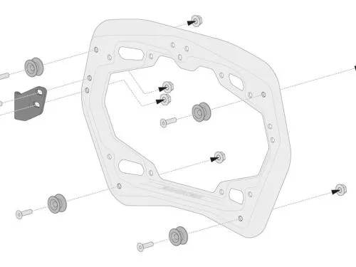 Kit valigie laterali in alluminio TRAX ADV 37 litri sx 45 litri dx + telai PRO - VOGE 650DSX